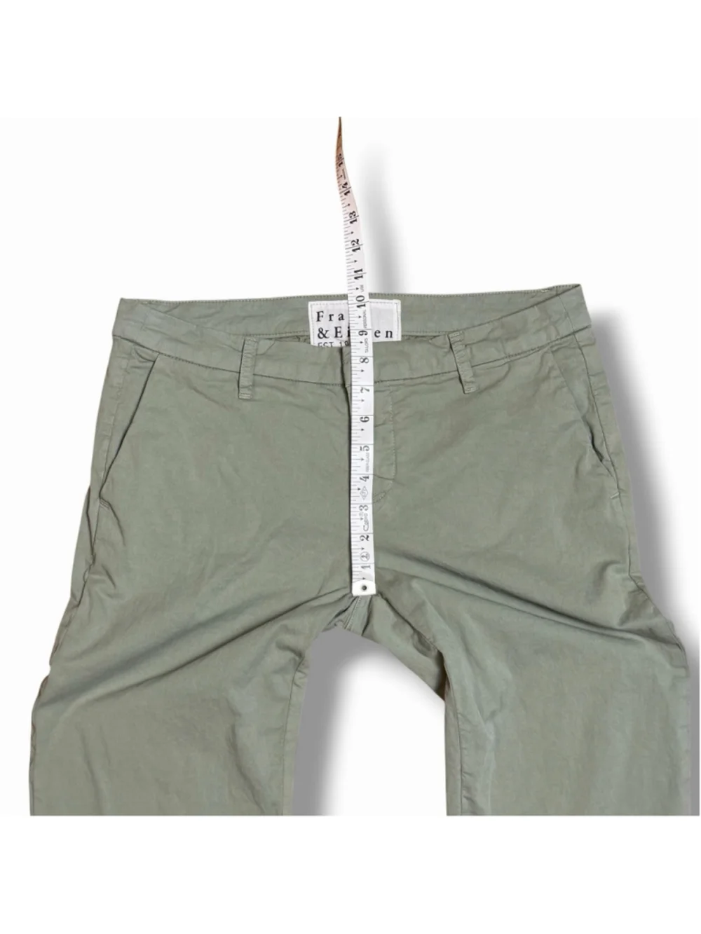 Frank & Eileen Wicklow Italian Performance Twill Chino Sage Green Size 6 NEW
